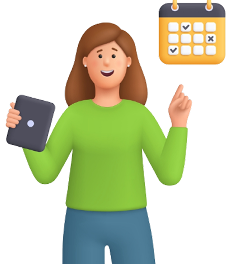 Girl with file Vector